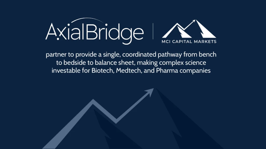 MCI Capital Markets and AxialBridge to Deliver Integrated De-risking and Capital Access Platform for Life Science Companies