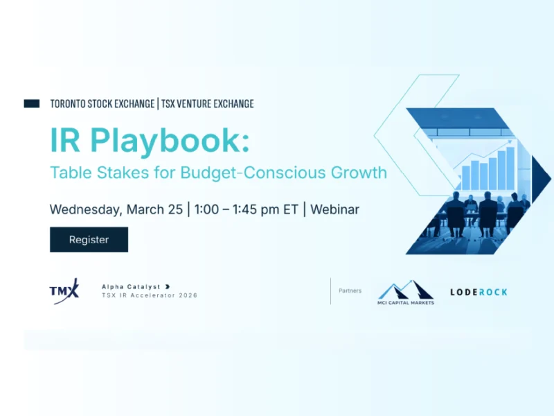MCI Capital Markets Presents for the TMX Alpha Catalyst Series - Part of the TSX IR Accelerator 2026